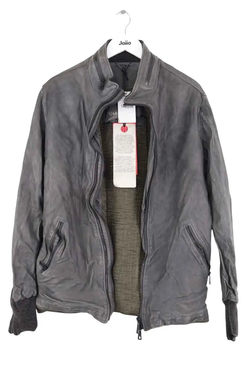Veste Giorgio Brato Gris en Cuir, taille XXXL - Seconde Main