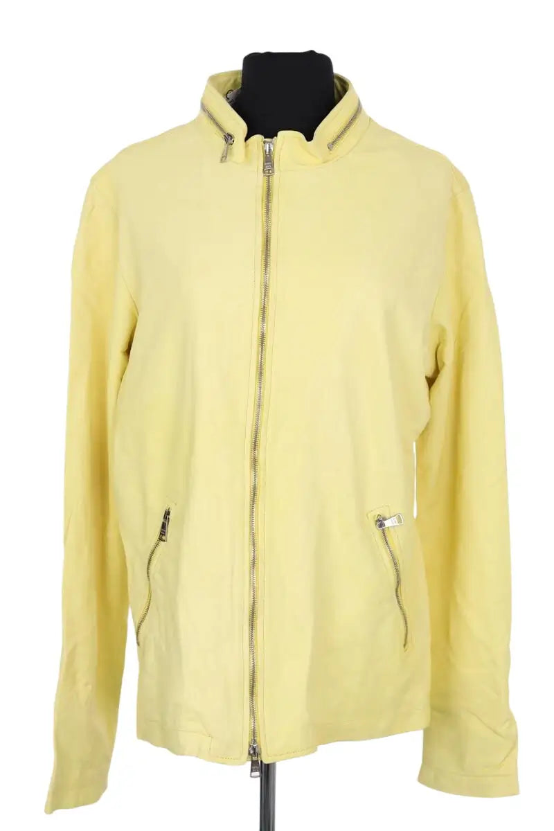Veste Giorgio Brato Jaune en Cuir, taille L - Seconde Main