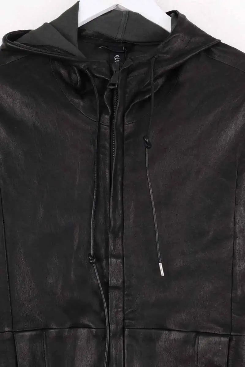 Veste Giorgio Brato Noir en Cuir