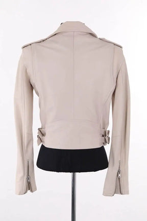 Veste Iro Ashville Ecru en Cuir