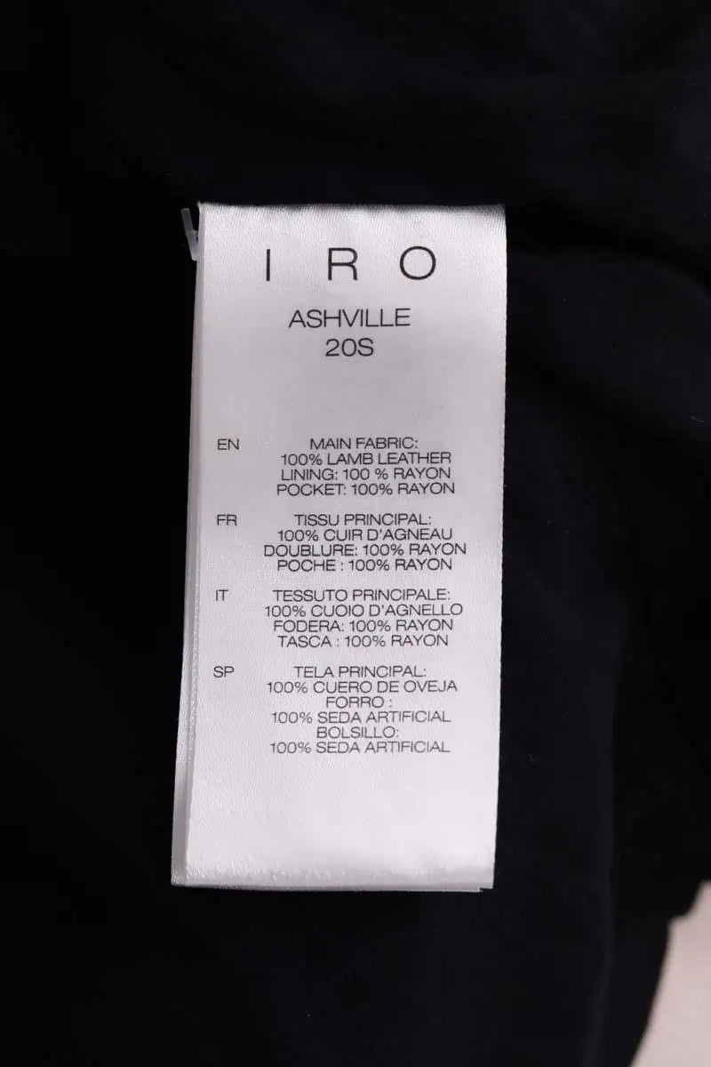 Veste Iro Ashville Ecru en Cuir