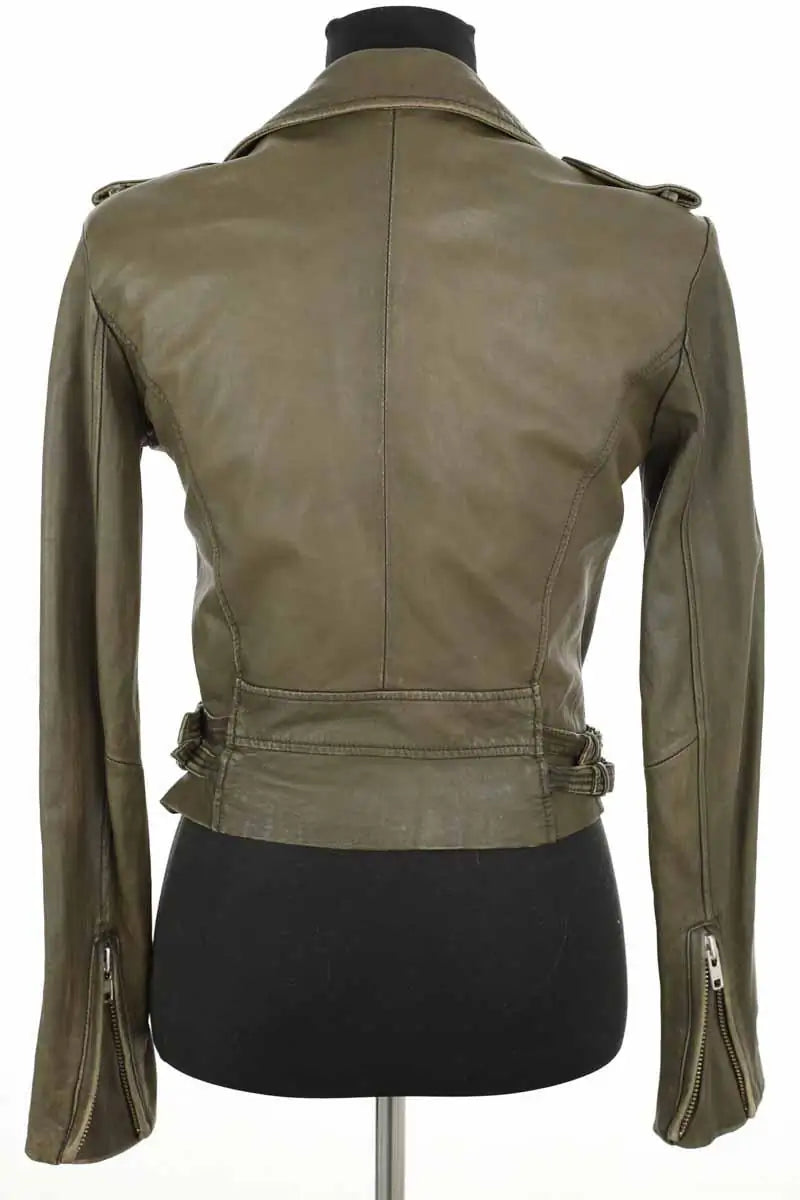 Veste Iro Ashville Kaki en Cuir