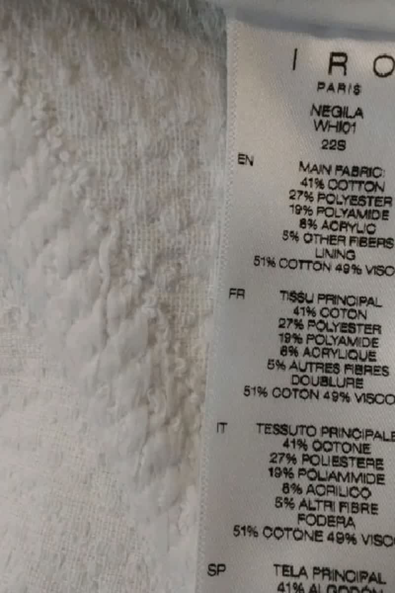 Veste Iro Blanc en Coton