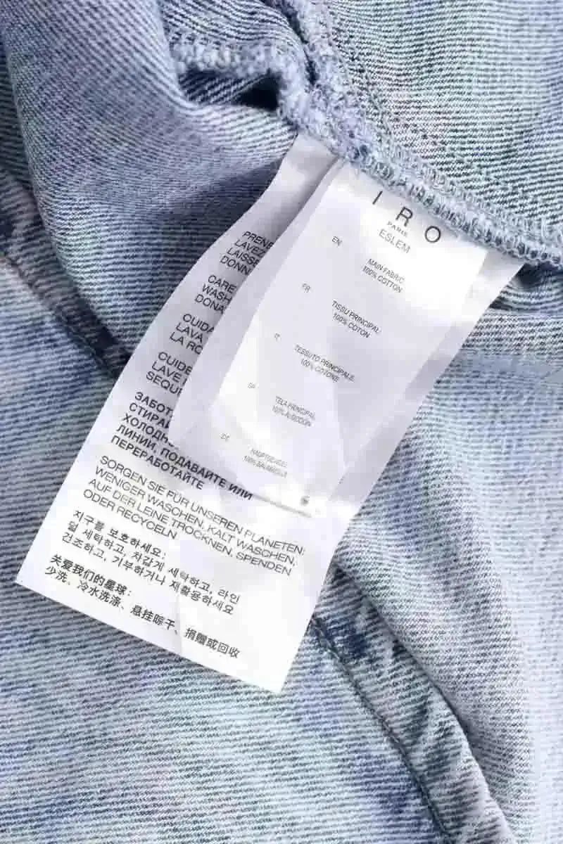 Veste Iro Bleu en Coton