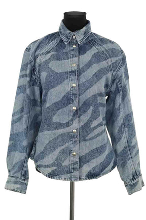 Veste Iro Bleu en Coton, taille S - Seconde Main