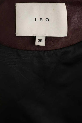 Veste Iro Bordeaux en Cuir