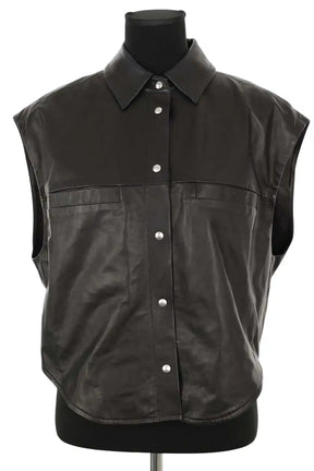 Veste Iro Cadi Noir en Cuir, taille S - Seconde Main