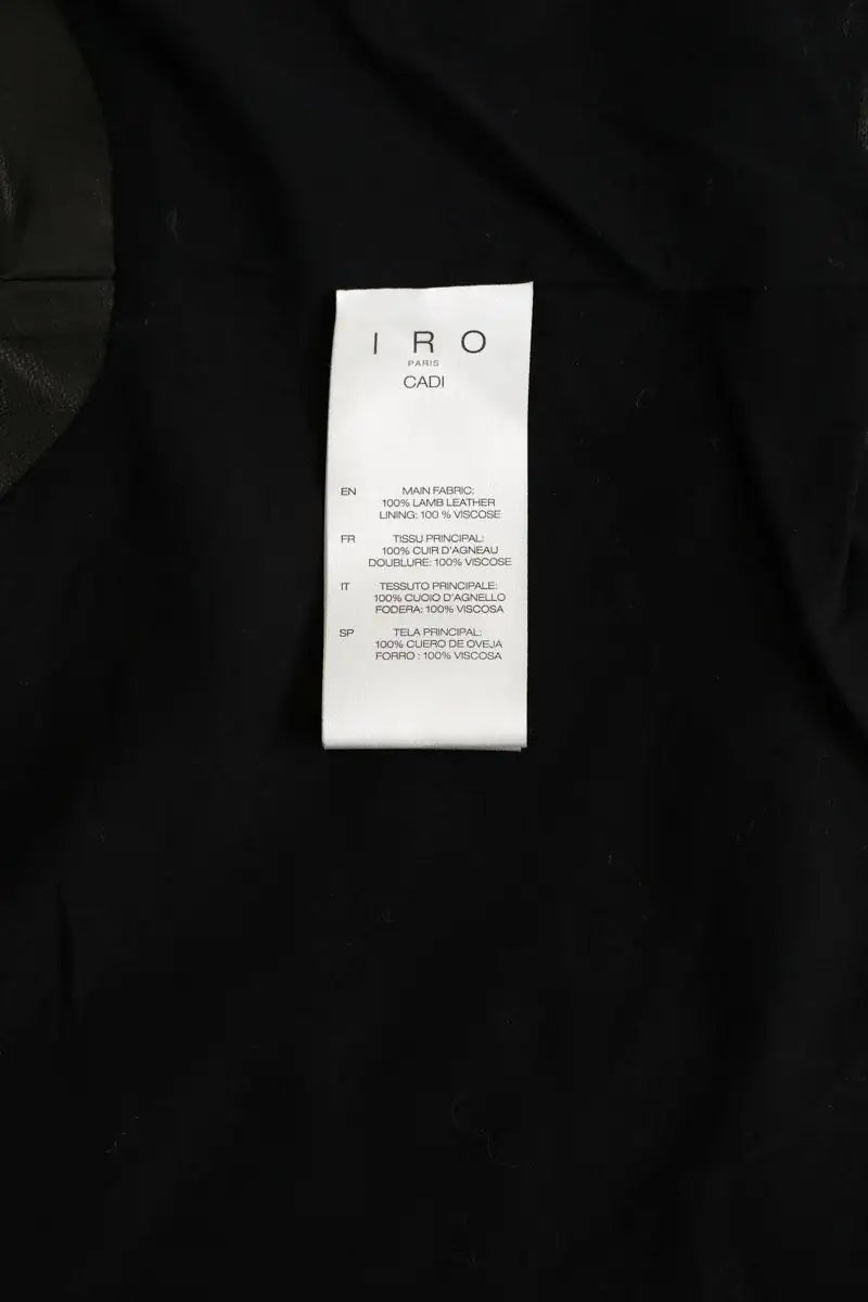 Veste Iro Cadi Noir en Cuir