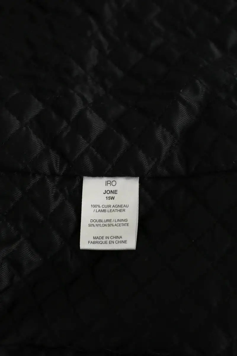 Veste Iro Jone Noir en Cuir