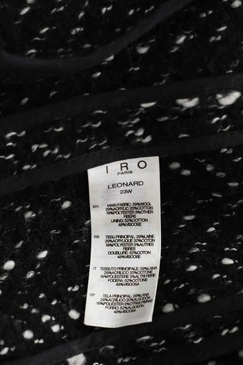 Veste Iro Leonard Noir en Laine