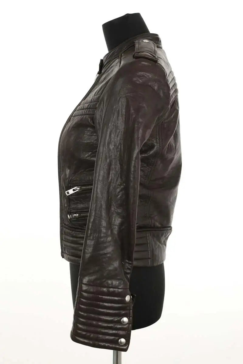 Veste Iro Marron en Cuir