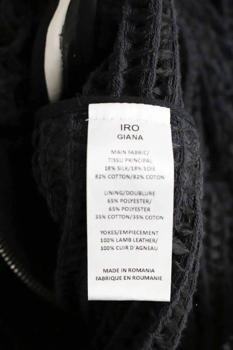 Veste Iro Noir en Cuir