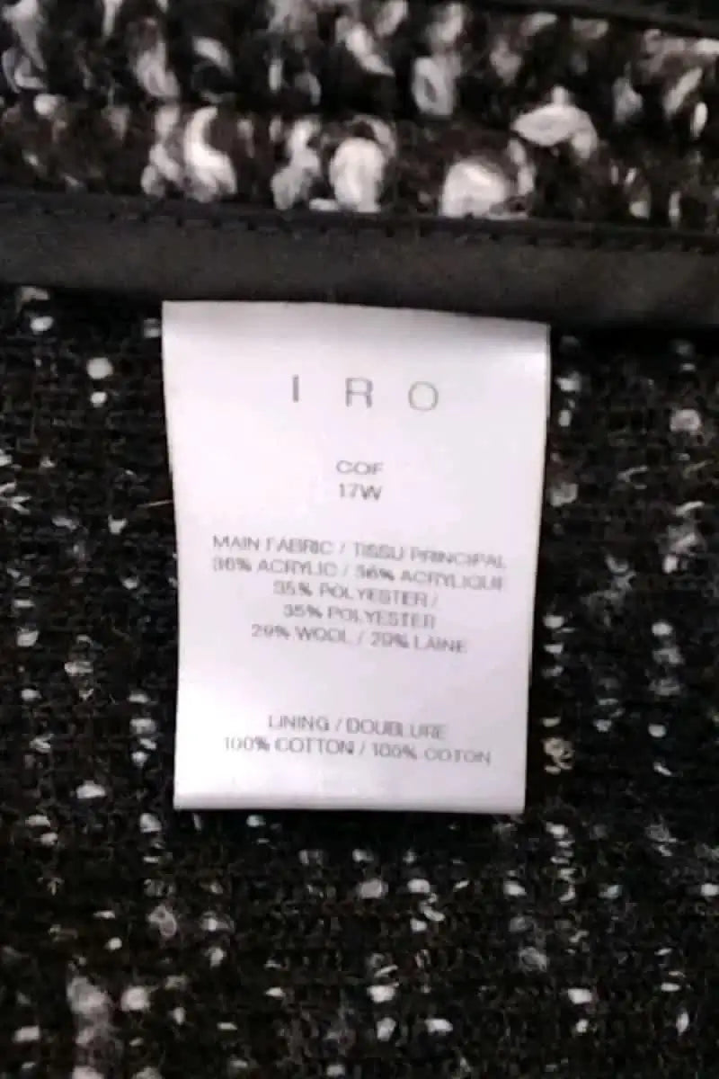 Veste Iro Noir en Polyester