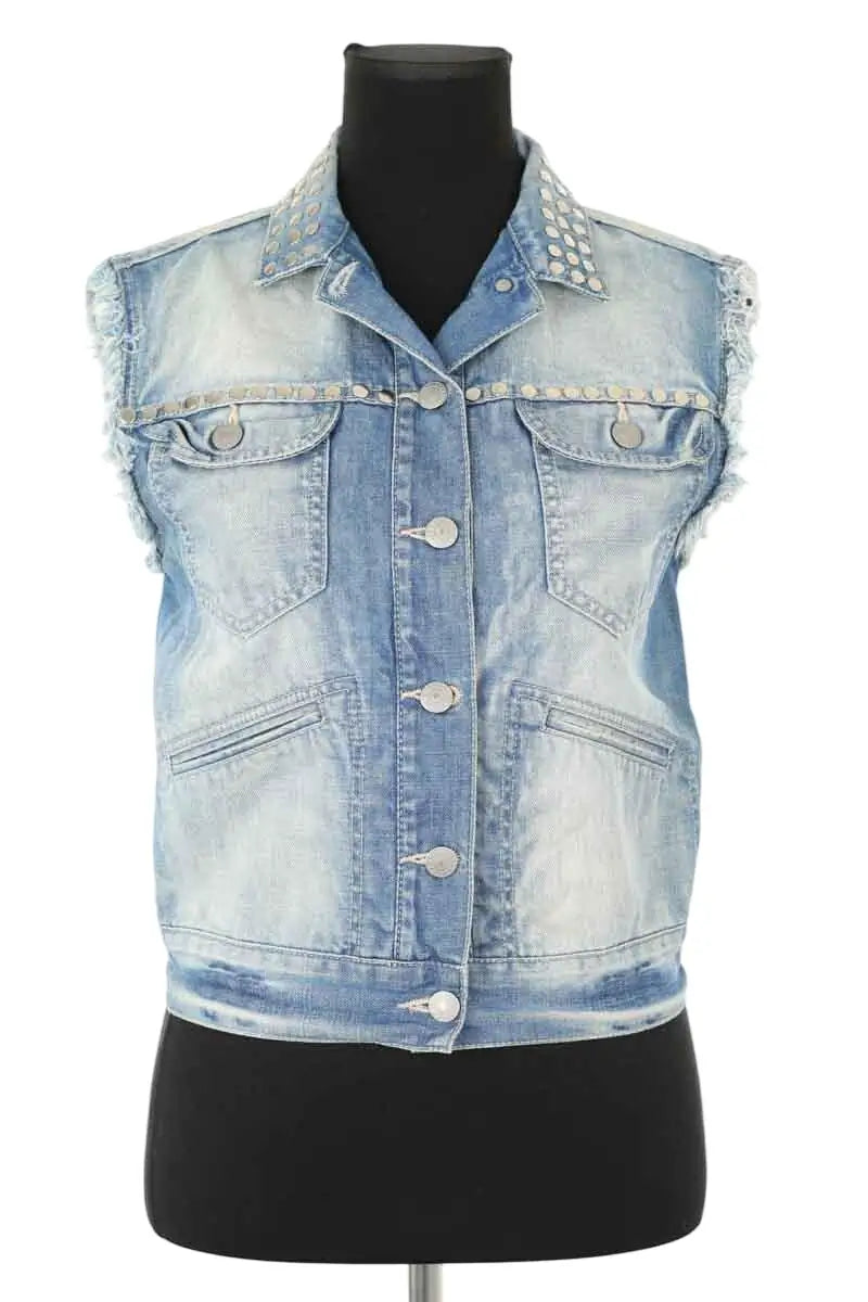 Veste Isabel Marant Étoile Helena Bleu en Coton, taille S - Seconde Main