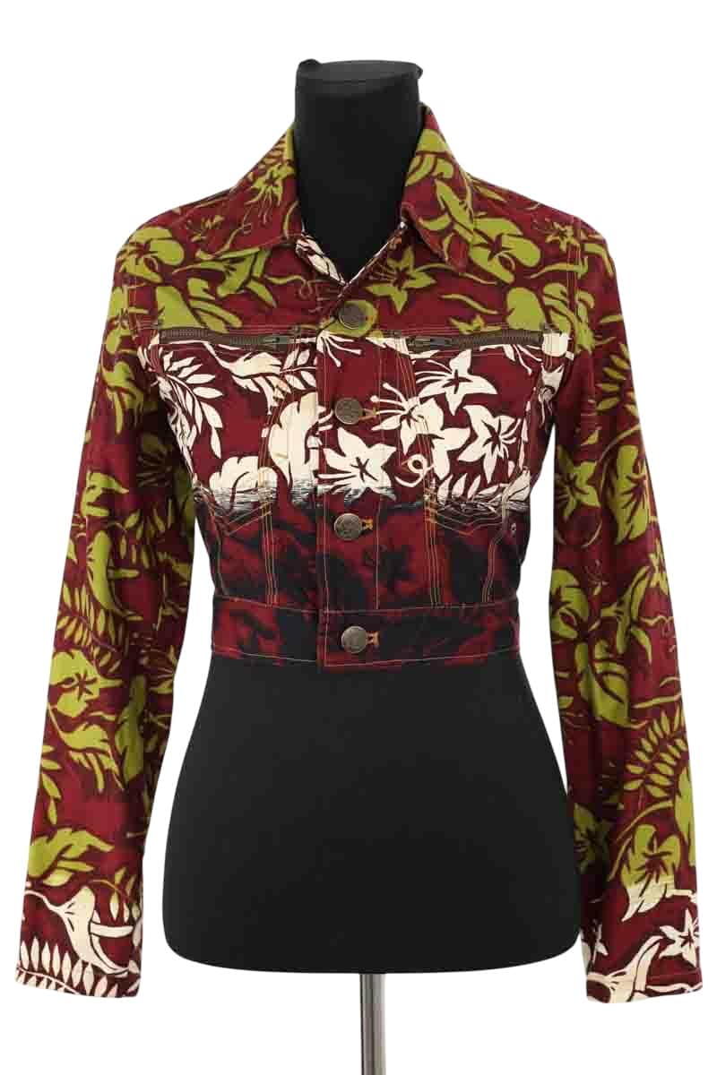 Veste Jean Paul Gaultier Bordeaux en Coton, taille L - Seconde Main
