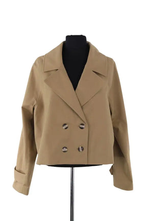 Veste Jeanne Vouland Trench court Milou Camel en Coton, taille S - Seconde Main