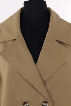 Veste Jeanne Vouland Trench court Milou Camel en Coton