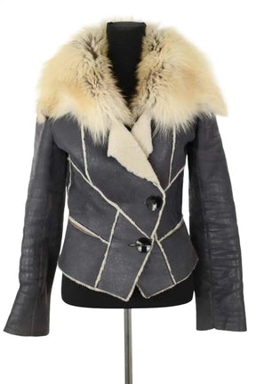 Veste Jitrois Gris en Cuir, taille M - Seconde Main