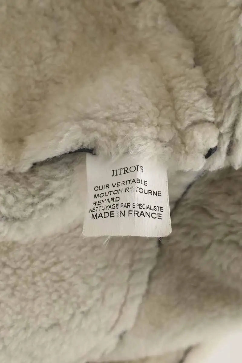 Veste Jitrois Gris en Cuir