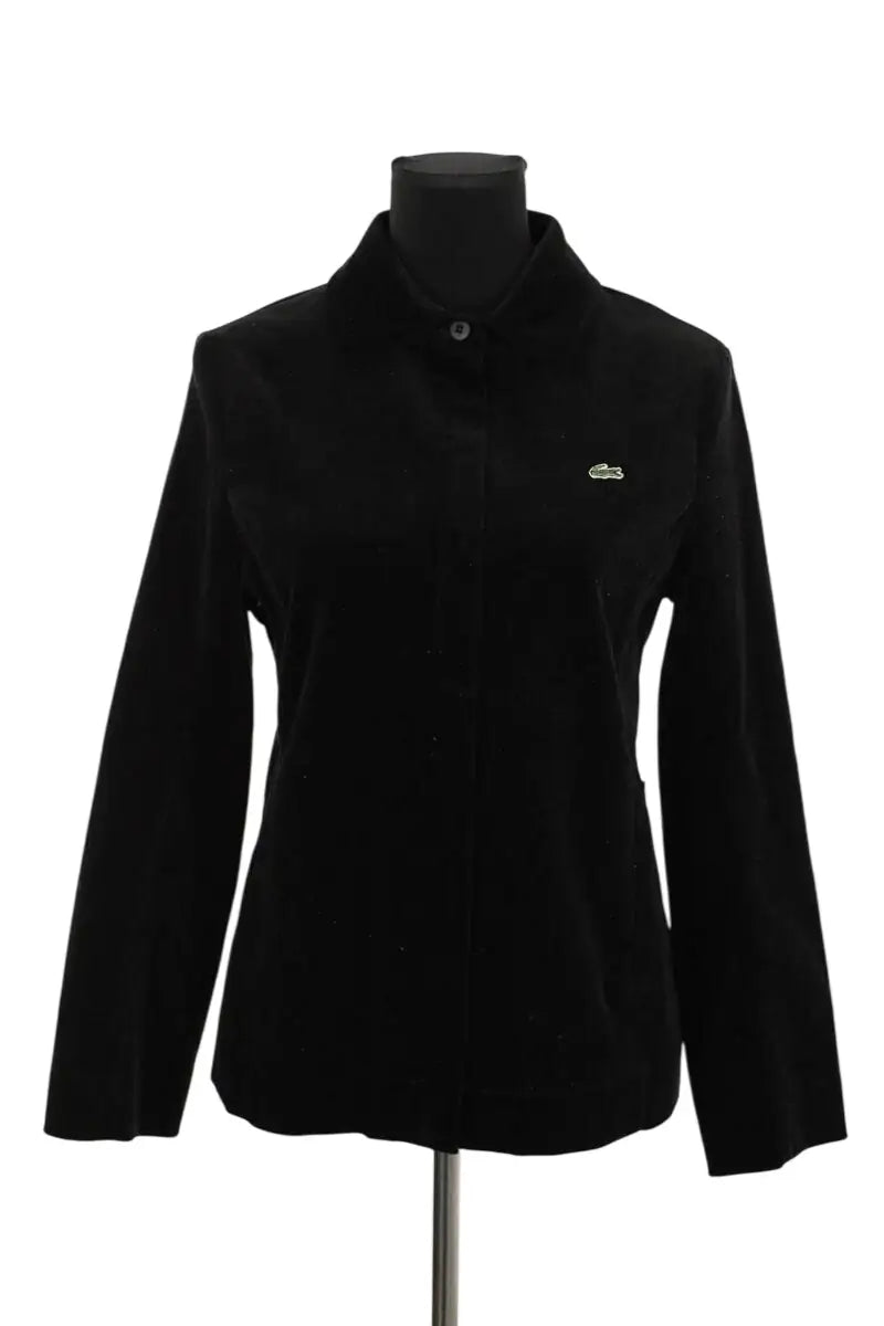 Veste Lacoste Noir en Velours, taille XL - Seconde Main