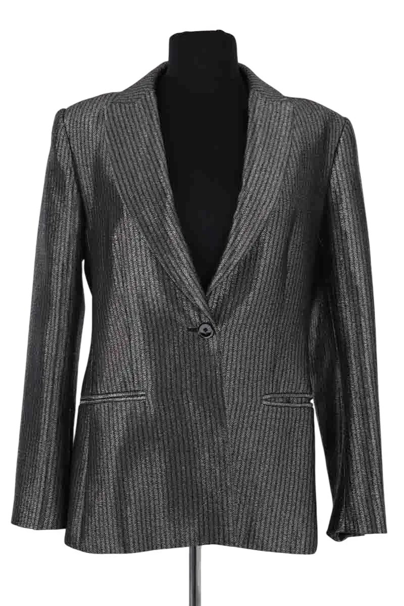 Veste Maje Anthracite en Viscose, taille M - Seconde Main