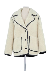 Veste Maje Beige en Synthétique, taille XS - Seconde Main