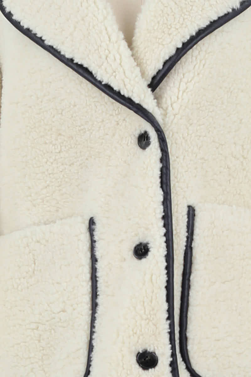 Veste Maje Beige en Synthétique