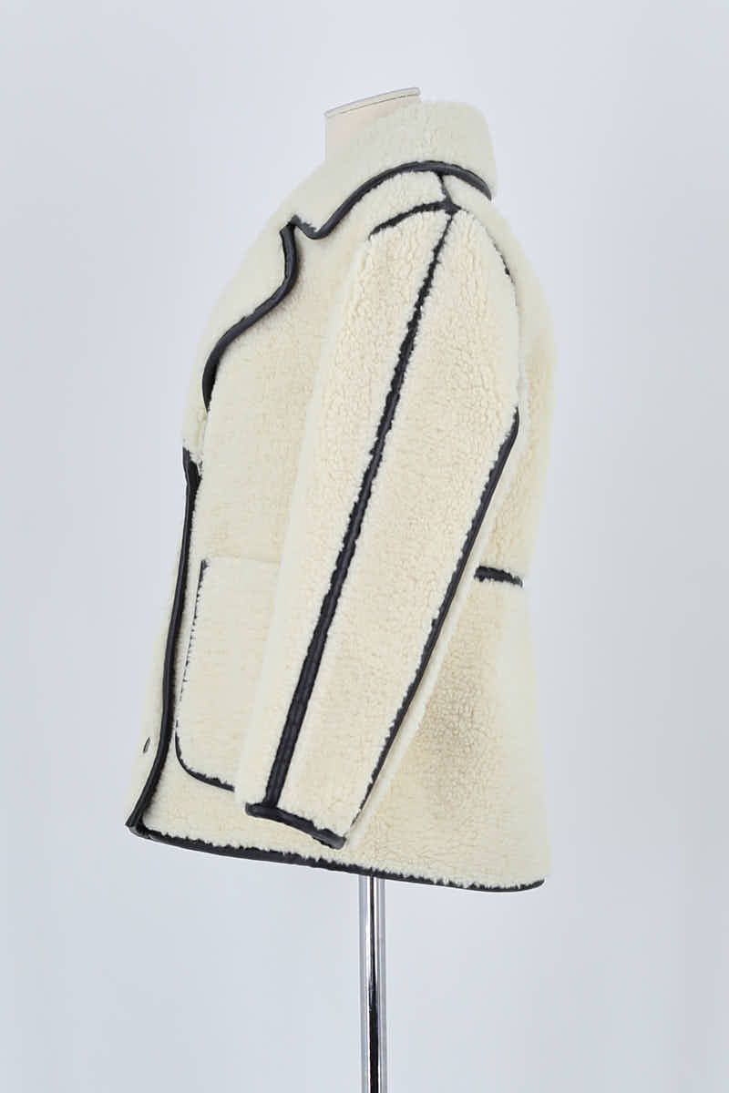 Veste Maje Beige en Synthétique