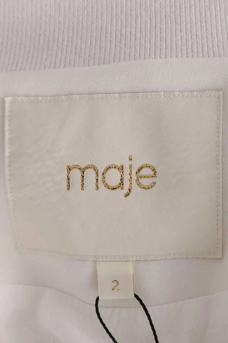 Veste Maje Blanc en Synthétique