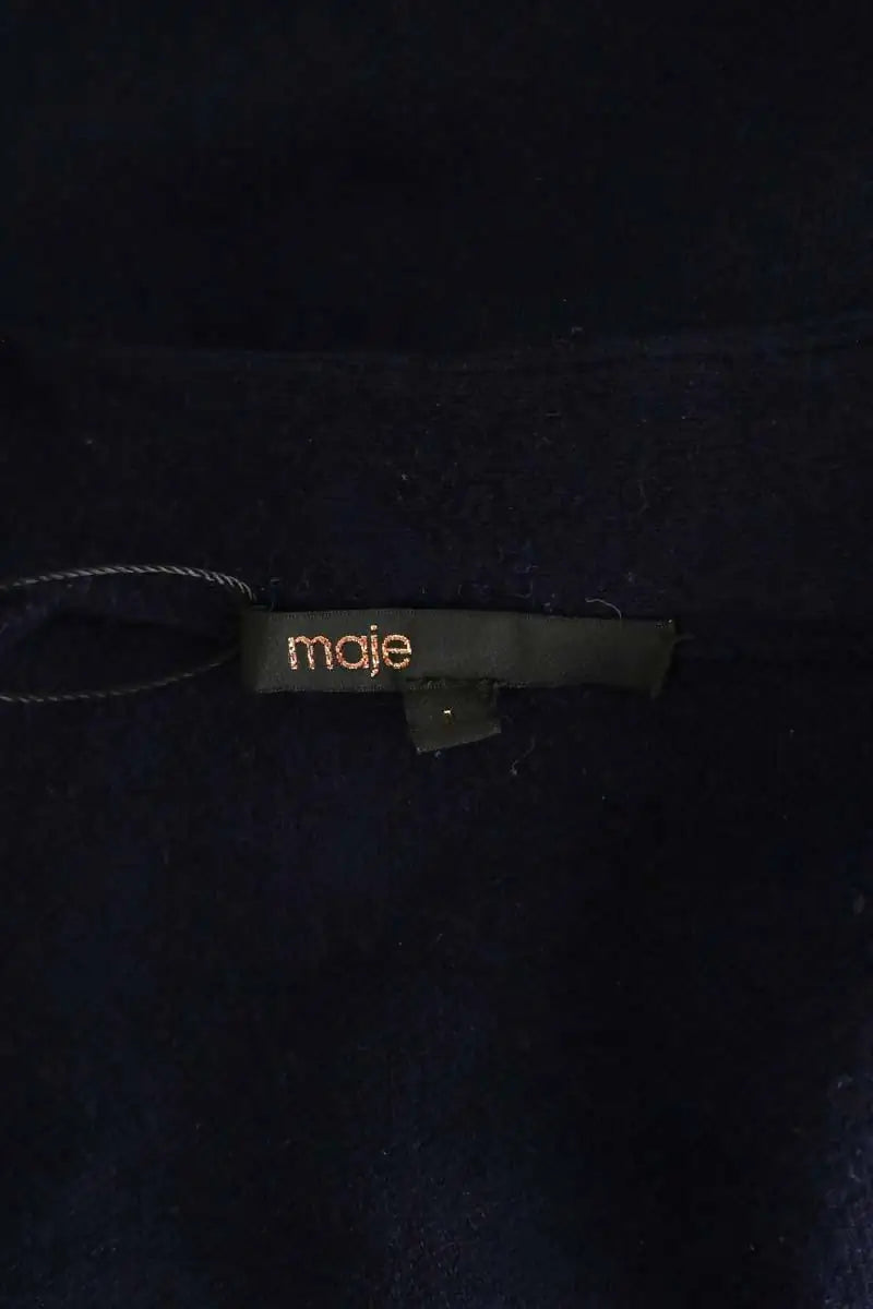 Veste Maje Bleu en Laine