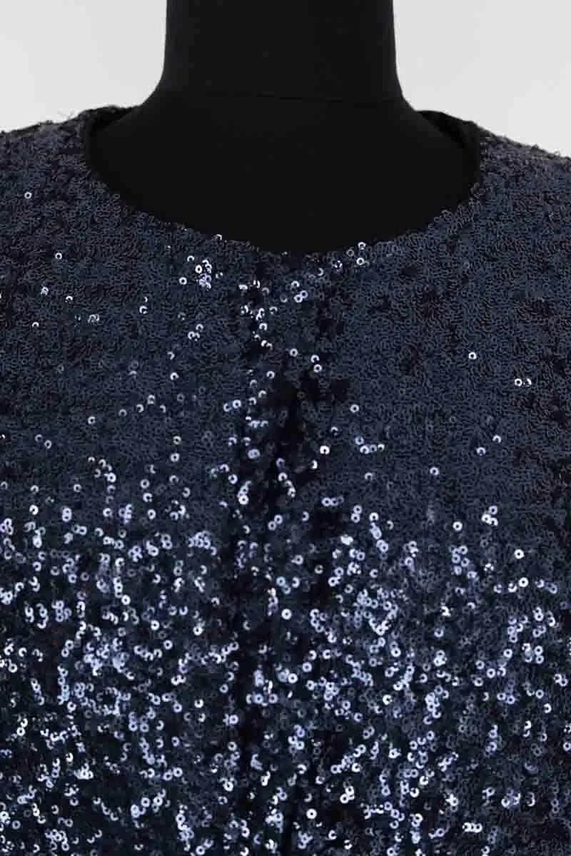 Veste Maje Bleu en Paillettes