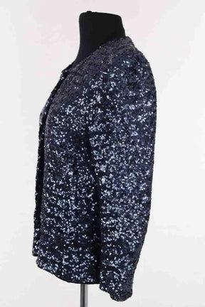 Veste Maje Bleu en Paillettes