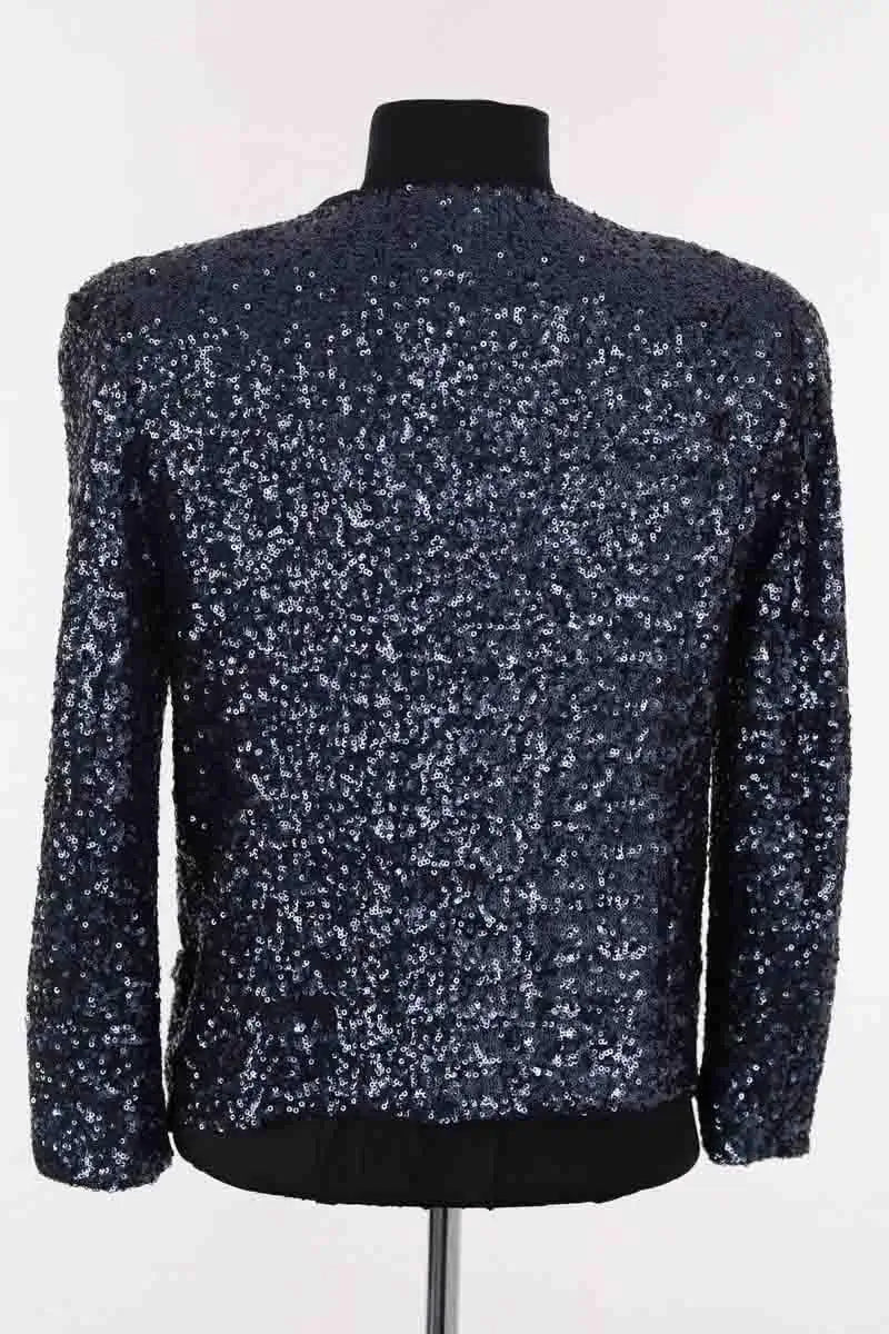 Veste Maje Bleu en Paillettes