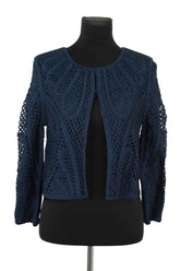 Veste Maje Bleu en Synthétique, taille M - Seconde Main