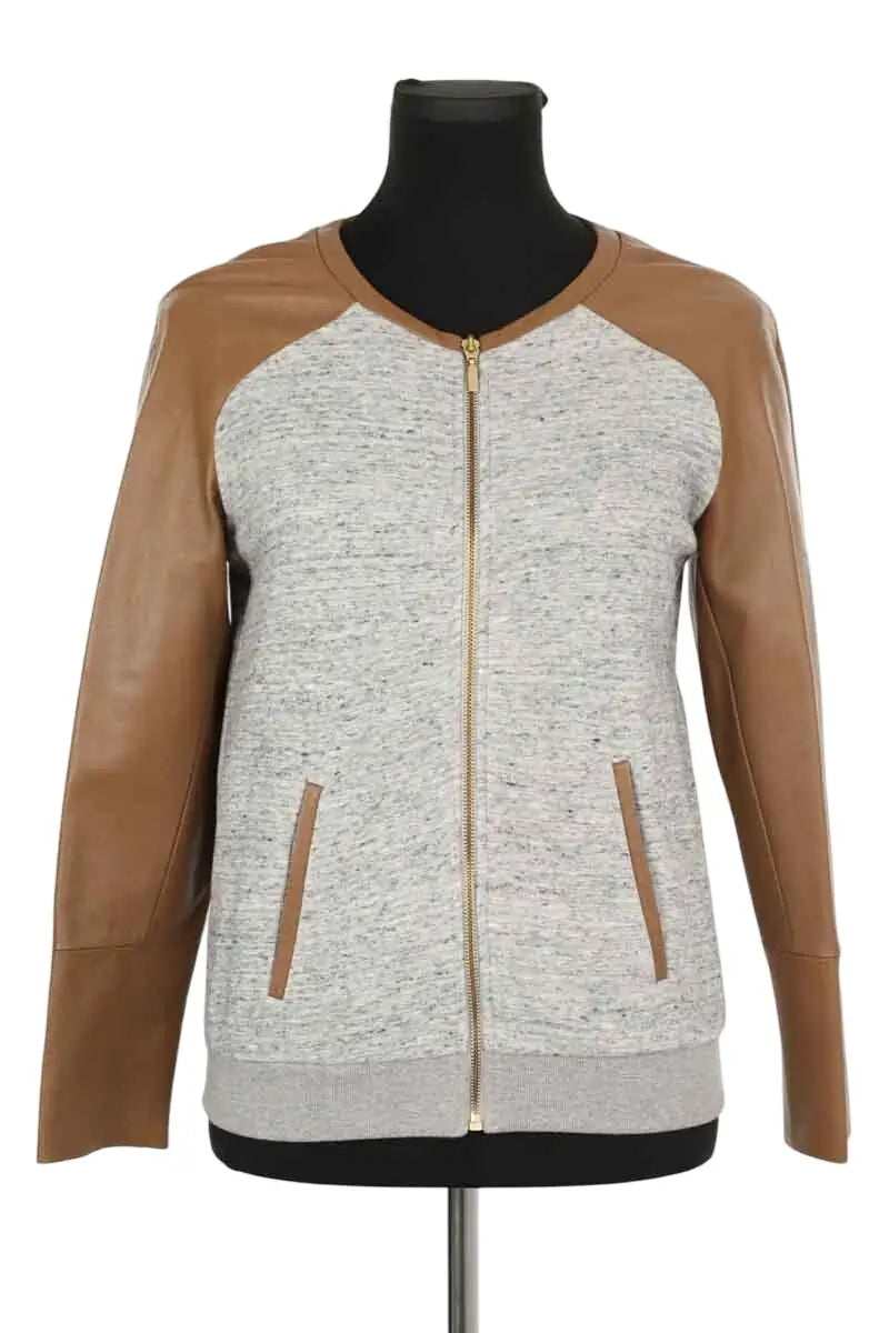 Veste Maje Jeffy Gris en Coton, taille S - Seconde Main