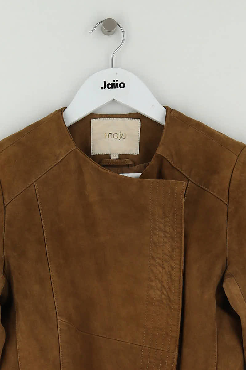 Veste Maje Marron en Cuir