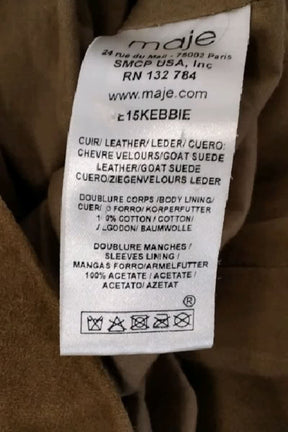Veste Maje Marron en Cuir