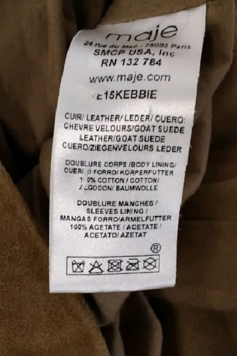 Veste Maje Marron en Cuir