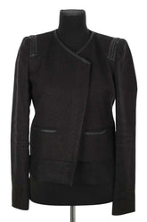 Veste Maje Noir en Coton, taille M - Seconde Main