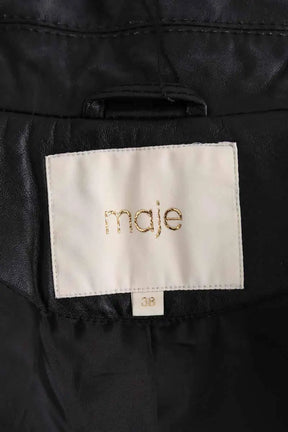 Veste Maje Noir en Cuir