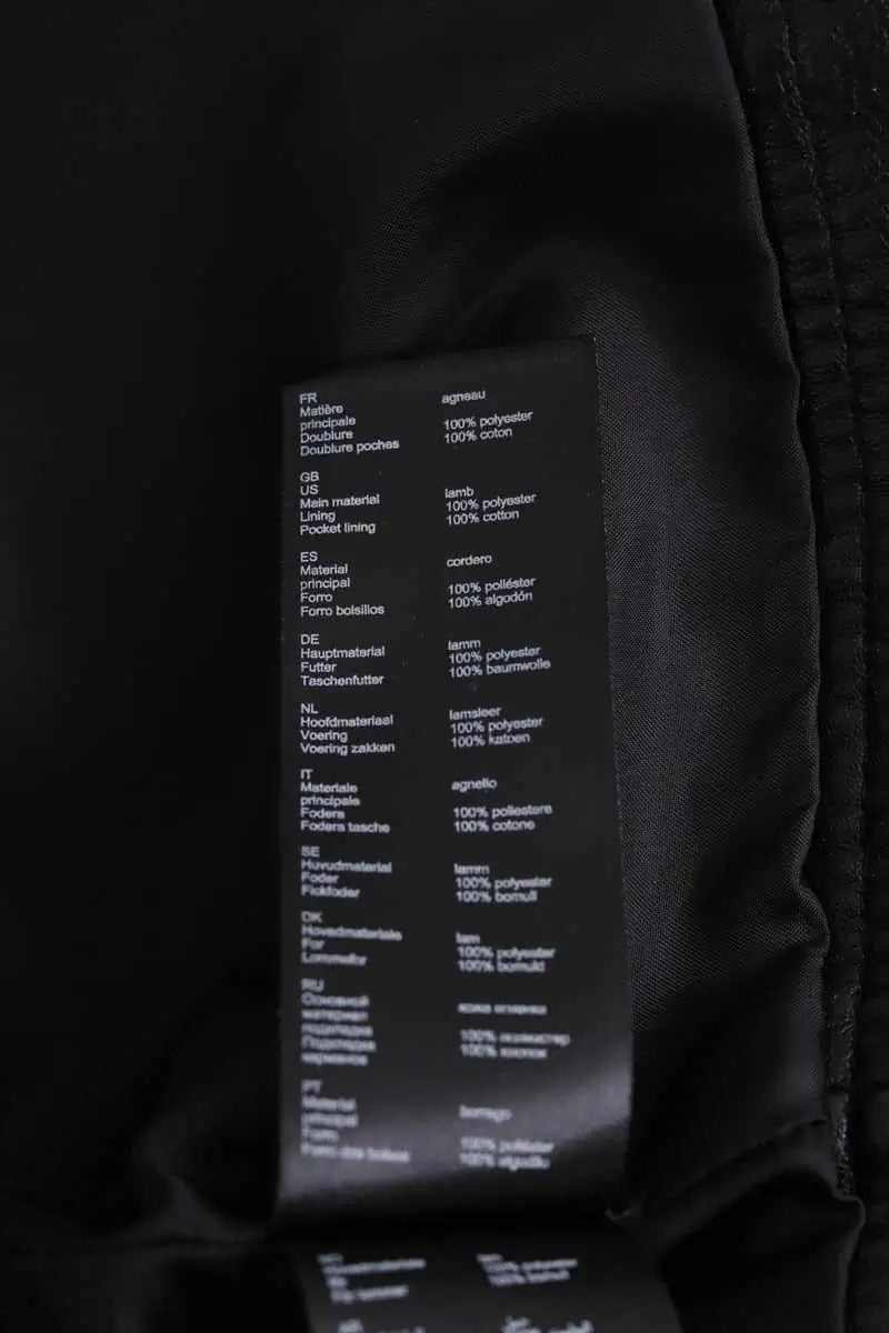 Veste Maje Noir en Cuir