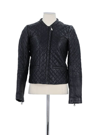 Veste Maje Noir en Cuir, taille S - Seconde Main