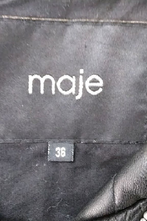 Veste Maje Noir en Cuir