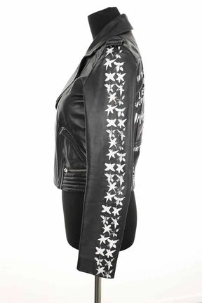 Veste Maje Noir en Cuir