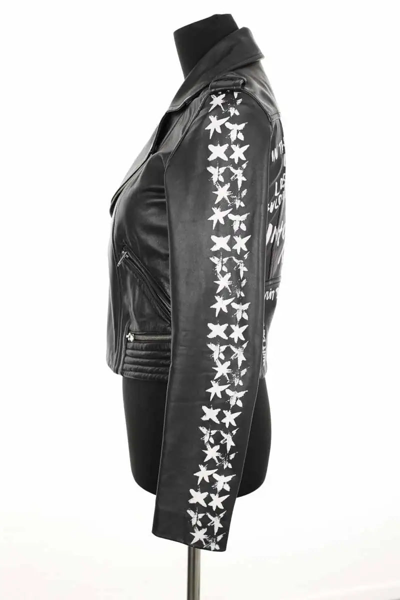 Veste Maje Noir en Cuir