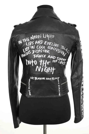 Veste Maje Noir en Cuir