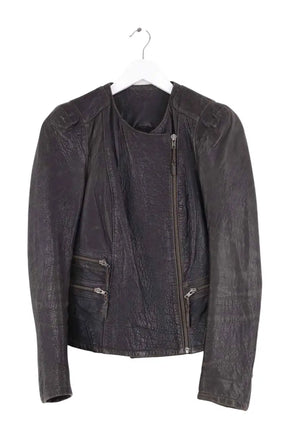 Veste Maje Noir en Cuir, taille S - Seconde Main