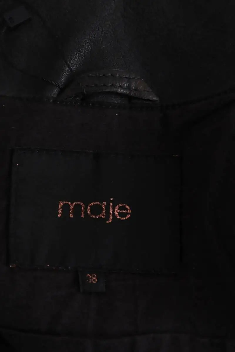 Veste Maje Noir en Cuir