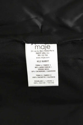 Veste Maje Noir en Laine