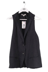 Veste Maje Noir en Lin, taille XS - Seconde Main
